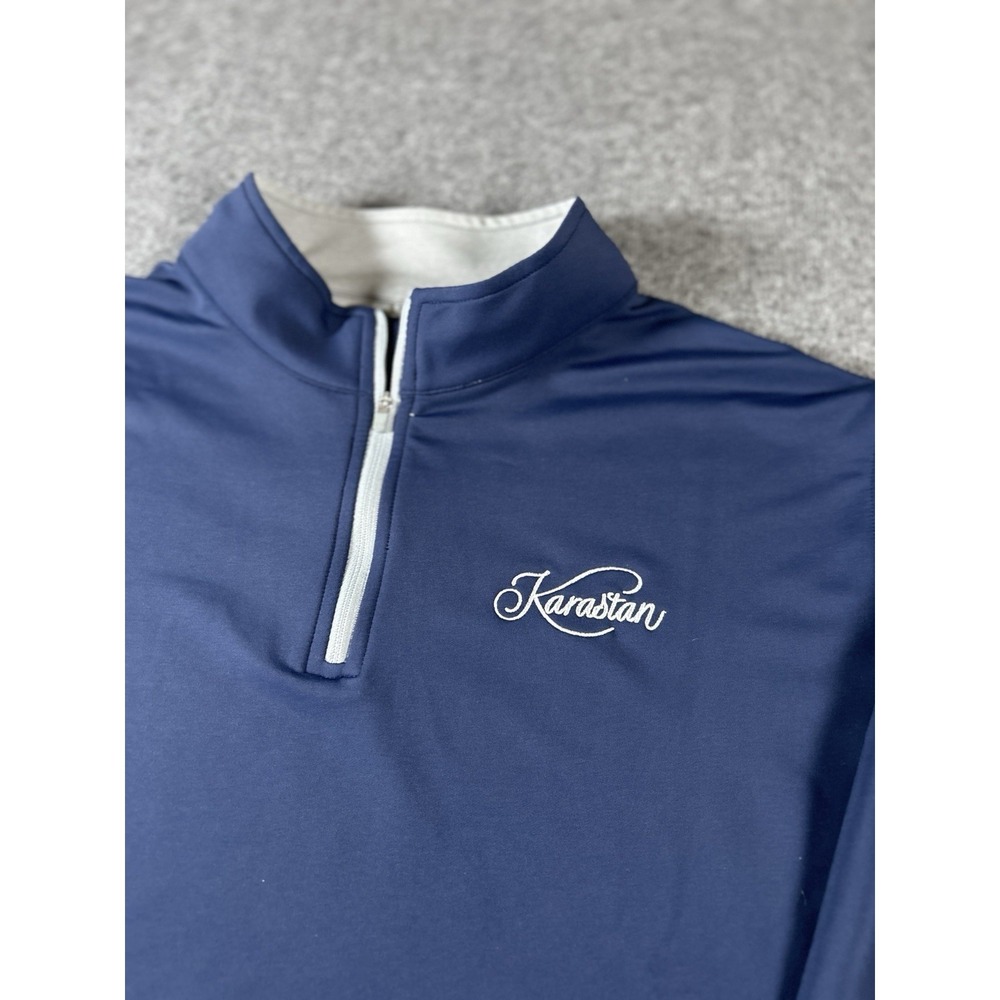 Peter Millar Pullover Men XL Blue 1/4 Zip Performance Size XL